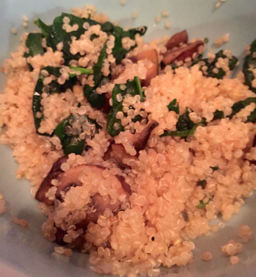 spinach mushroom quinoa || Journey for Jessi